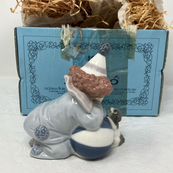 LLADRO Pierrot Clown Puppy and Ball #5278 Retired Made Spain 1985 Nino pierrot - Picture 3 of 16
